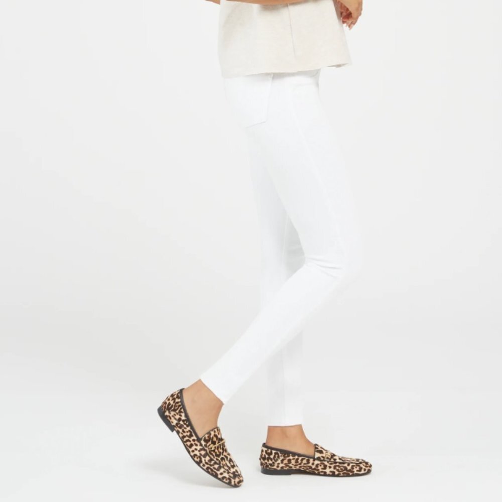 Spanx White Jeanish Compression Ankle Leggings Size Small